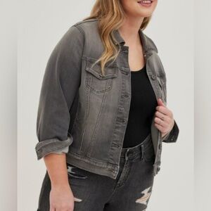 Torrid Charcoal Denim Jacket